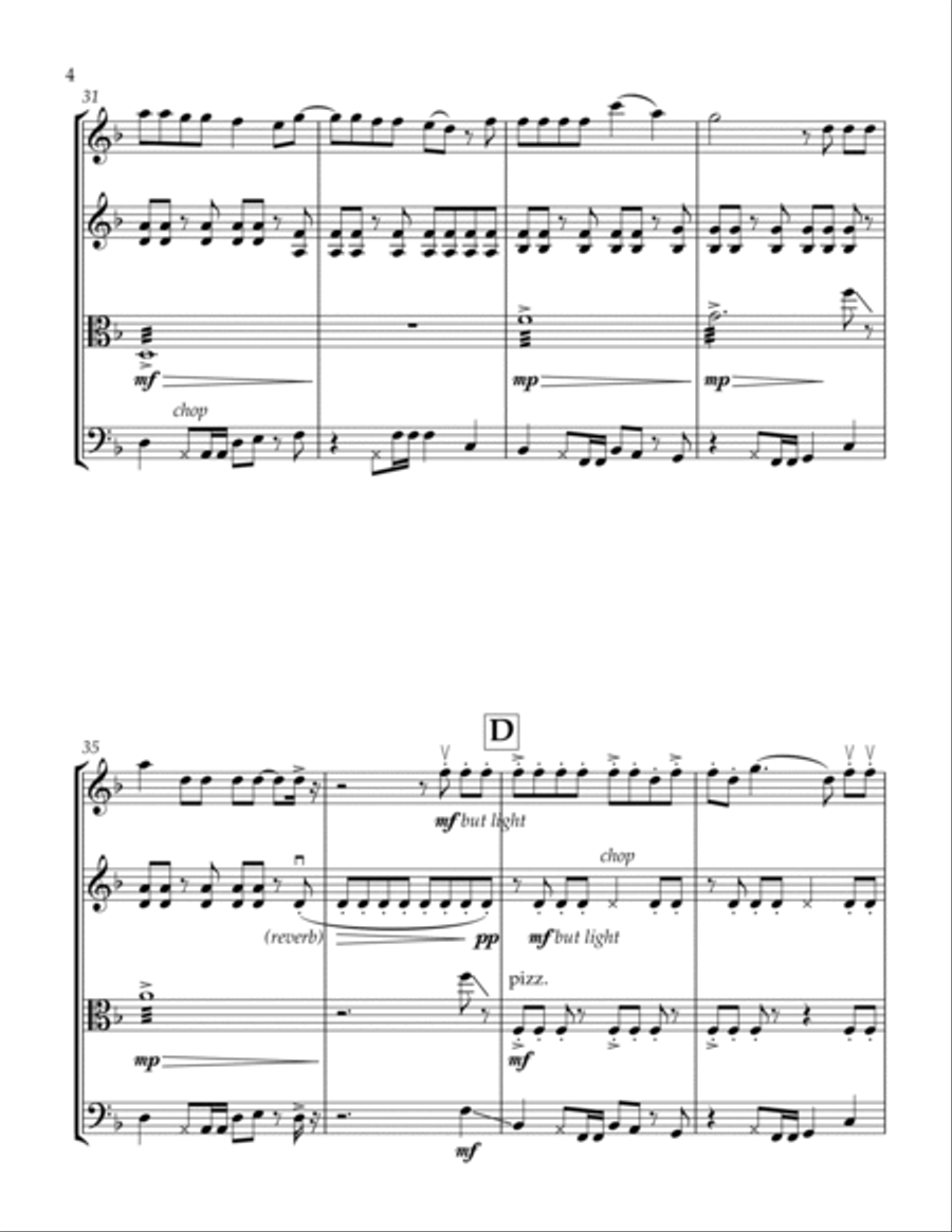 I Ain't Worried I Ain't Worried String Quartet scores gallery preview page 5