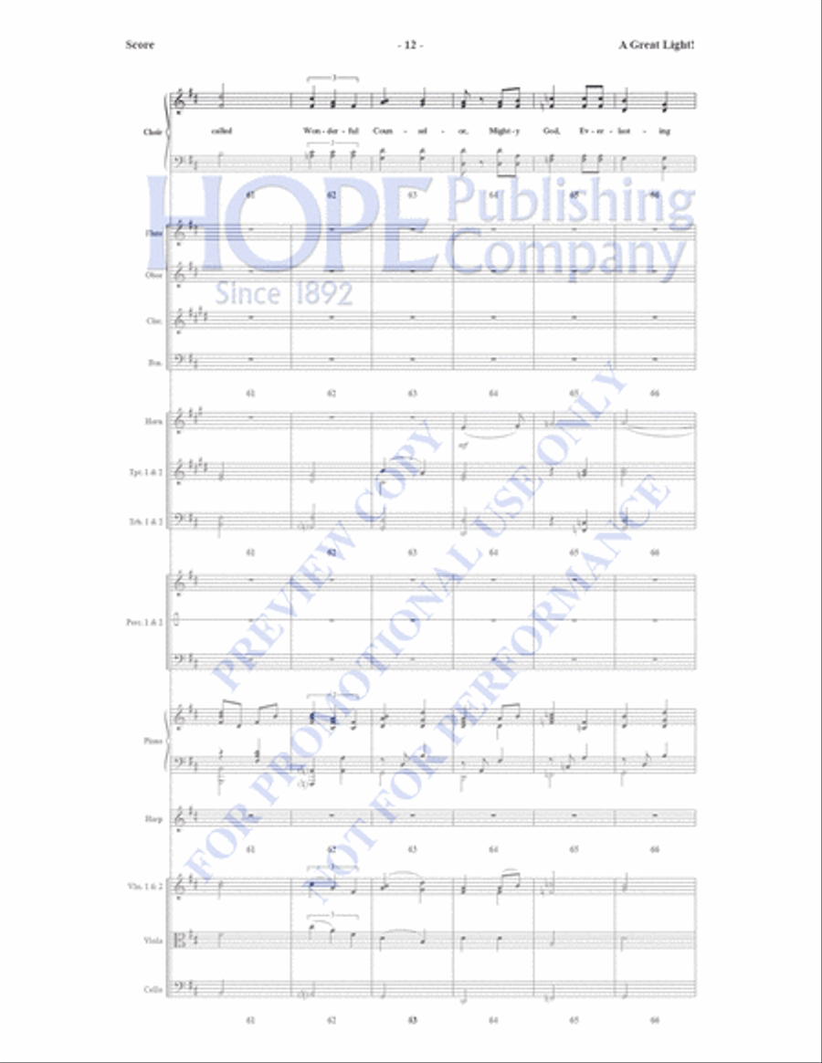A Great Light A Great Light Orchestra scores gallery preview page 13