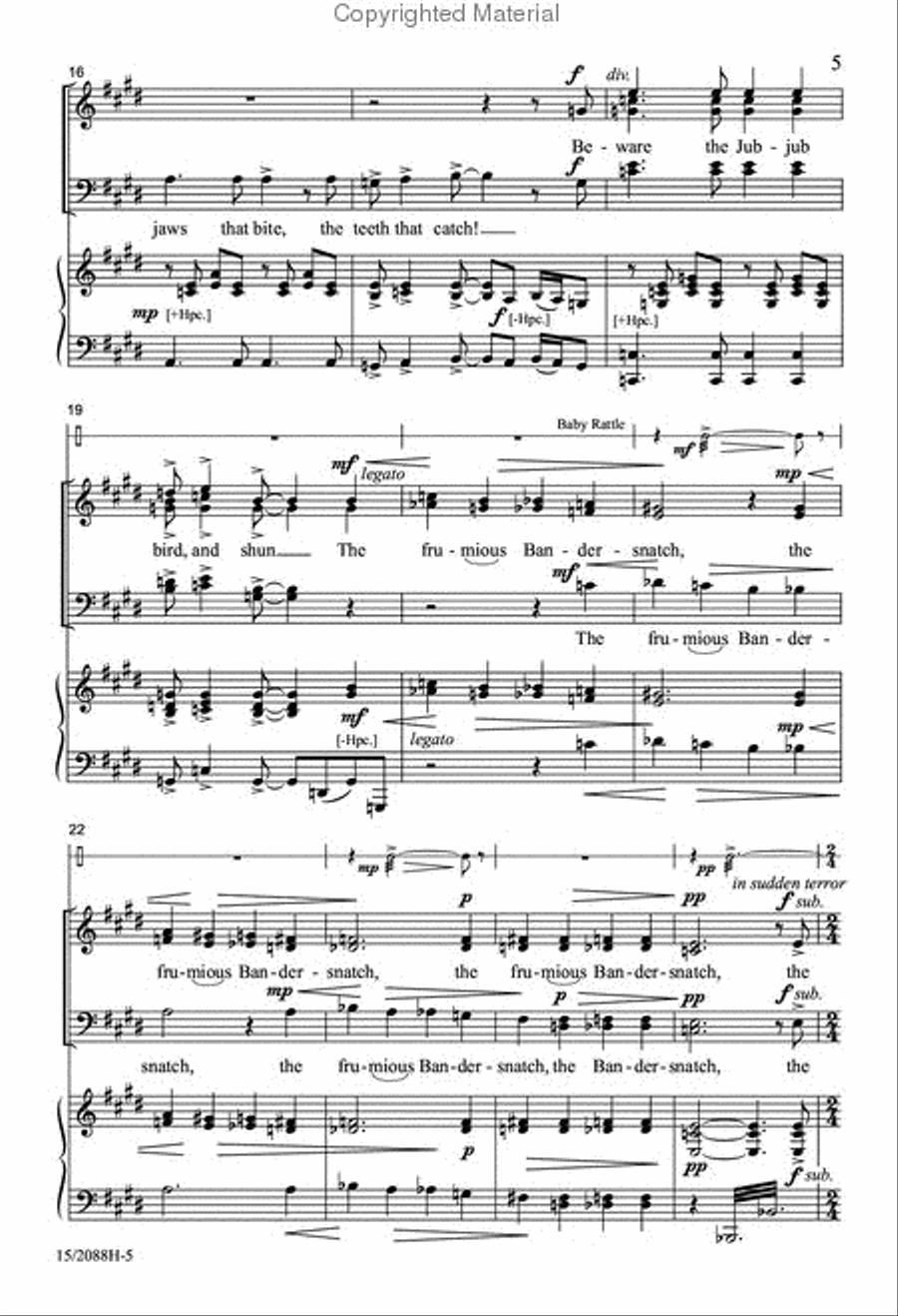 Jabberwocky 4-Part scores gallery preview page 4