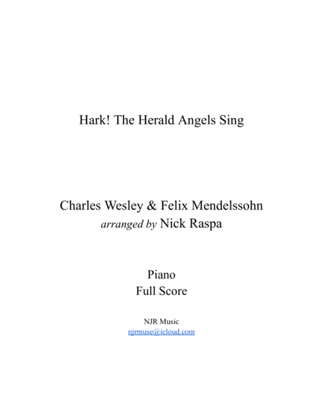 Hark! The Herald Angels Sing - advanced piano image number null