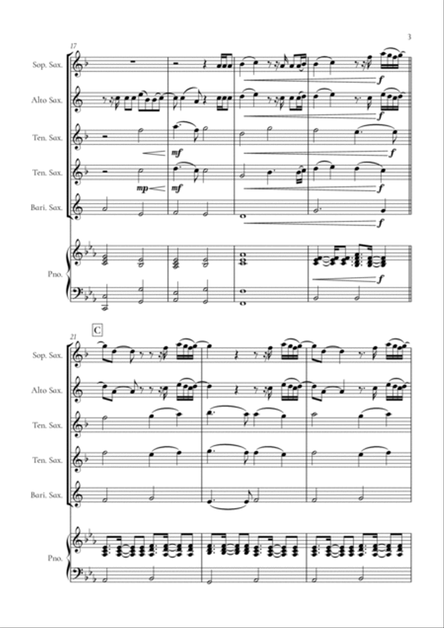When We Were Young Tenor Saxophone scores gallery preview page 3