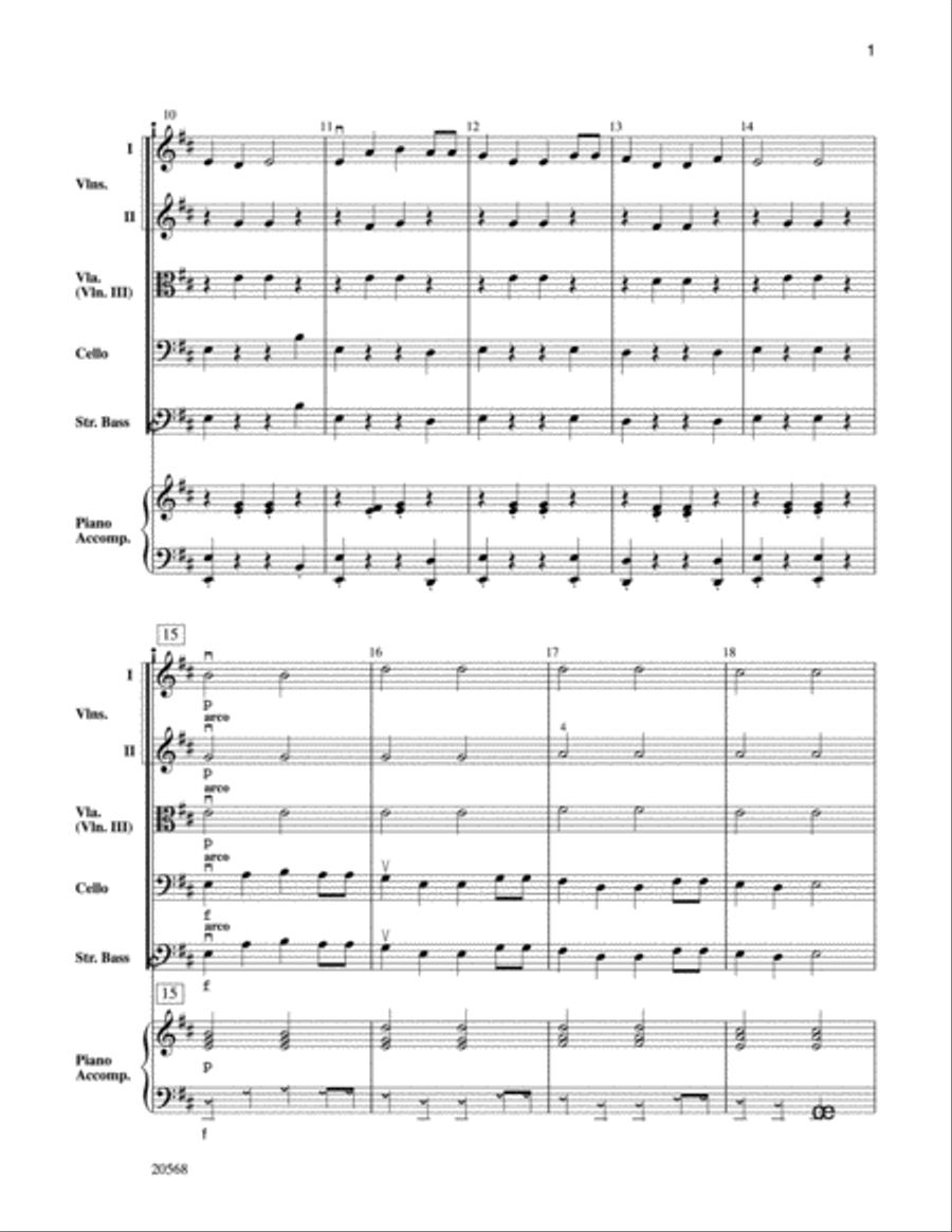 Sailor's Song String Orchestra scores gallery preview page 3