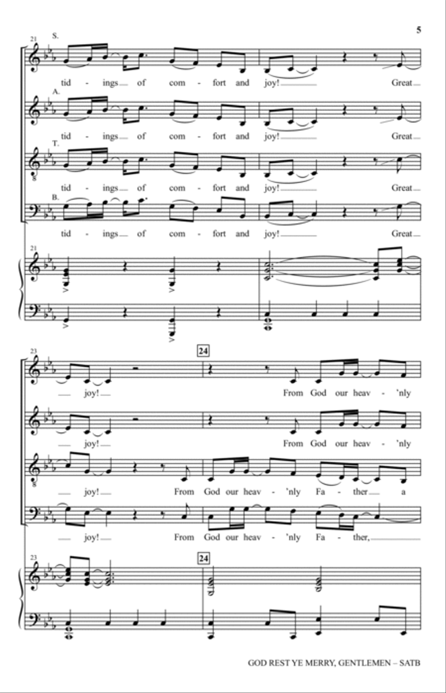 God Rest Ye Merry, Gentlemen 4-Part scores gallery preview page 4