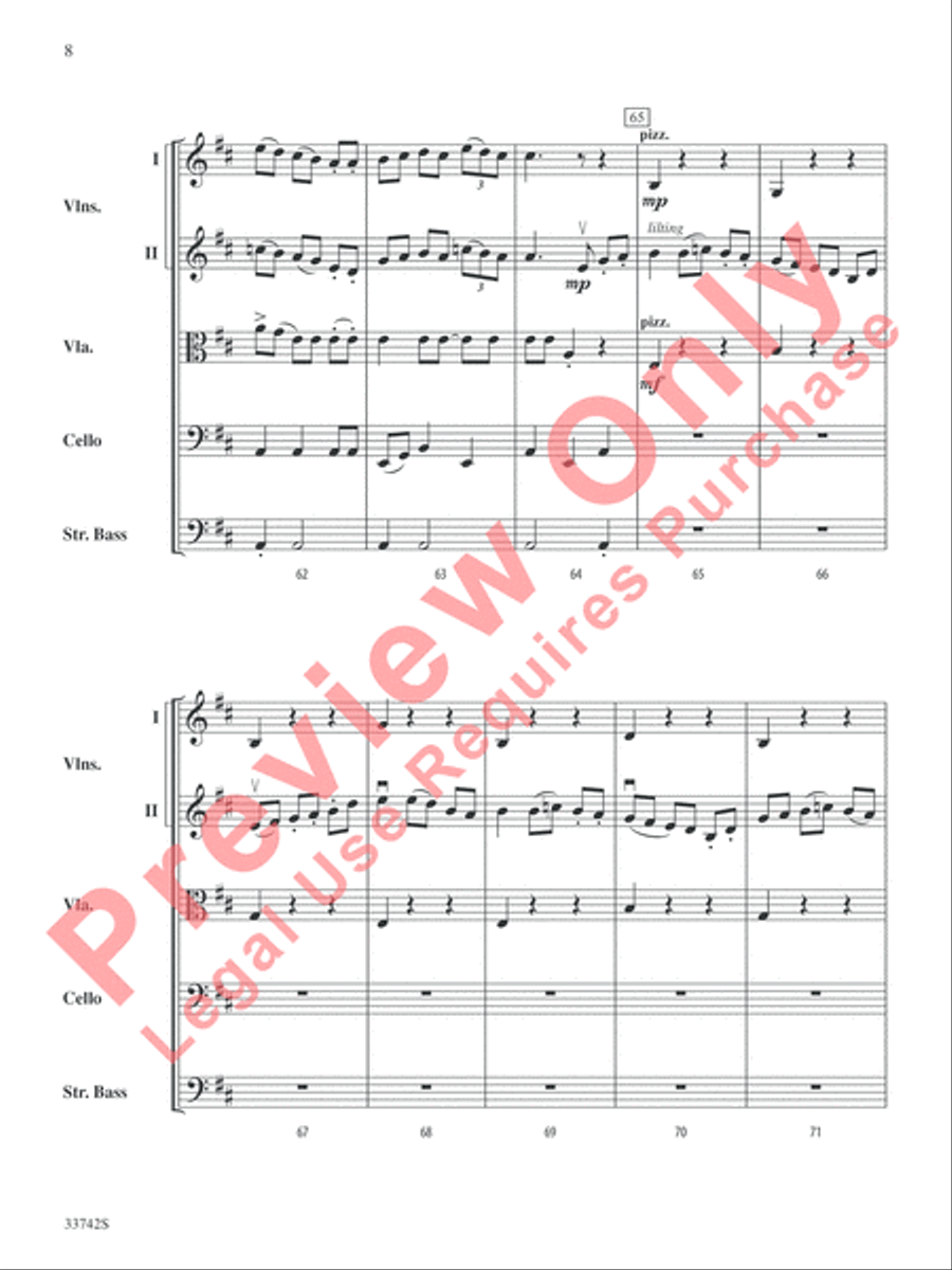 La Betaille (You Little Wild Thing) String Orchestra scores gallery preview page 9