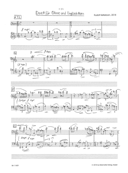 Duet for Oboe and English Horn (2017)