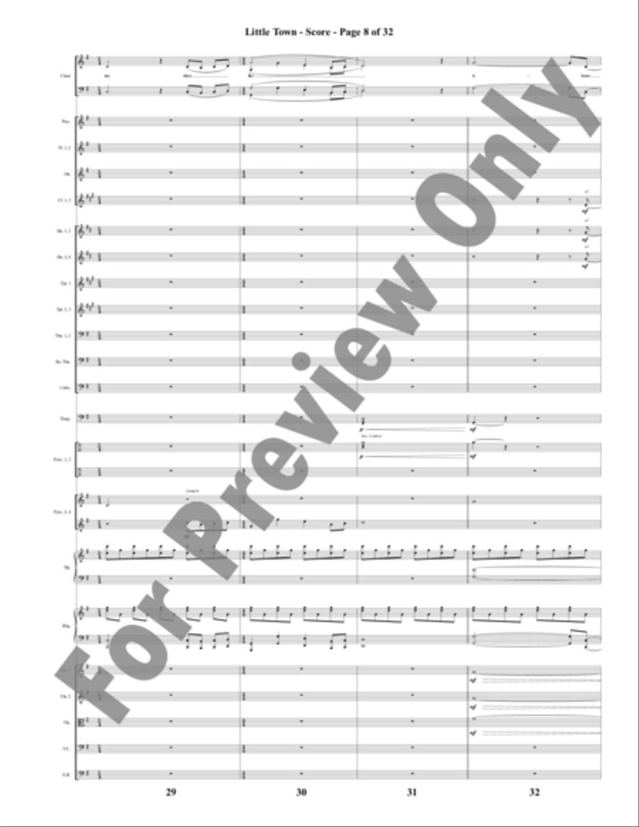 Little Town - Orchestration Little Town - Orchestration Choir scores gallery preview page 9