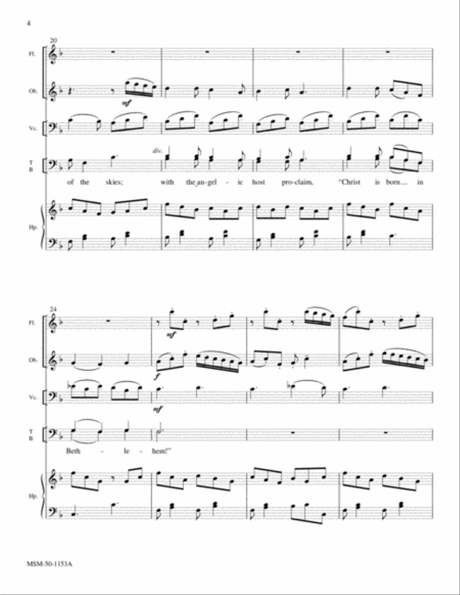 Hark! The Herald Angels Sing Choir scores gallery preview page 4