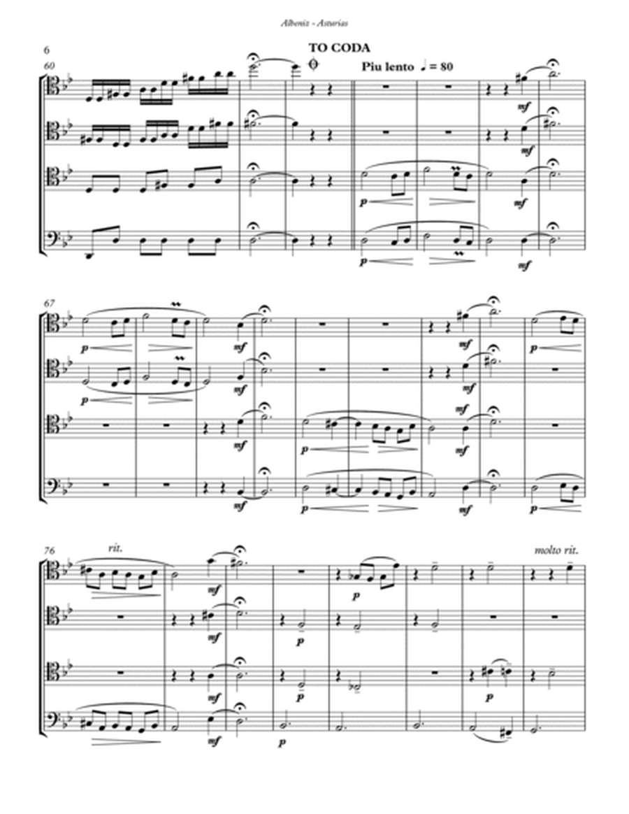 Asturias Leyenda for Trombone Quartet Ensemble image number null