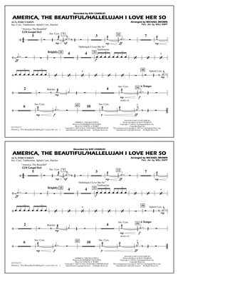 America, The Beautiful/Hallelujah I Love Her So (arr. Michael Brown) - Aux Percussion