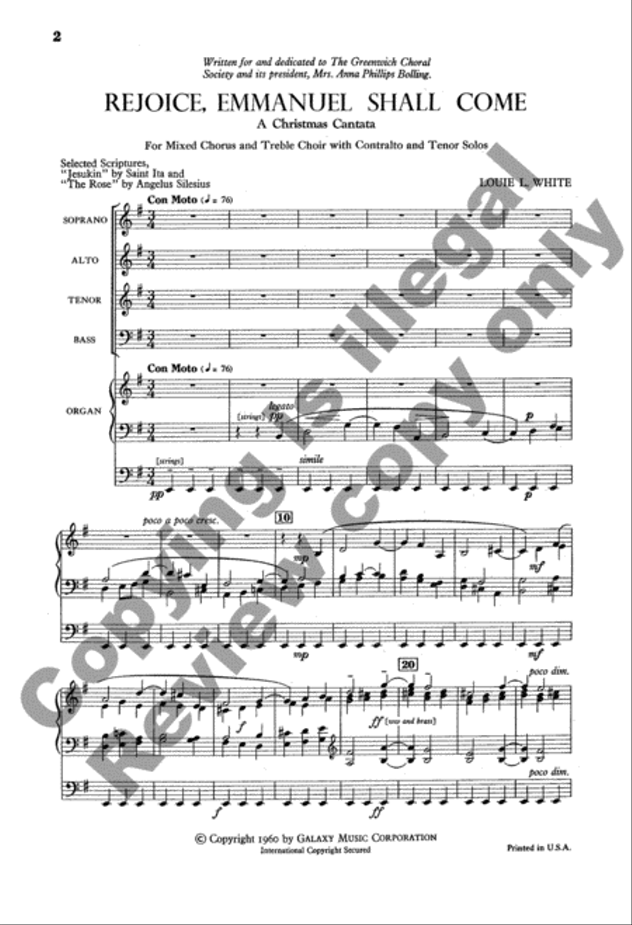 Rejoice, Emmanuel Shall Come 4-Part scores gallery preview page 3