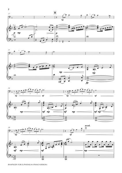 Rhapsody for Euphonium by James Curnow Euphonium - Sheet Music