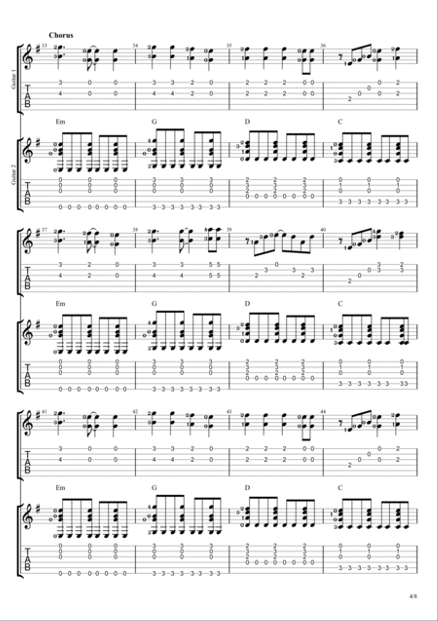 New Divide Guitar Tablature scores gallery preview page 4