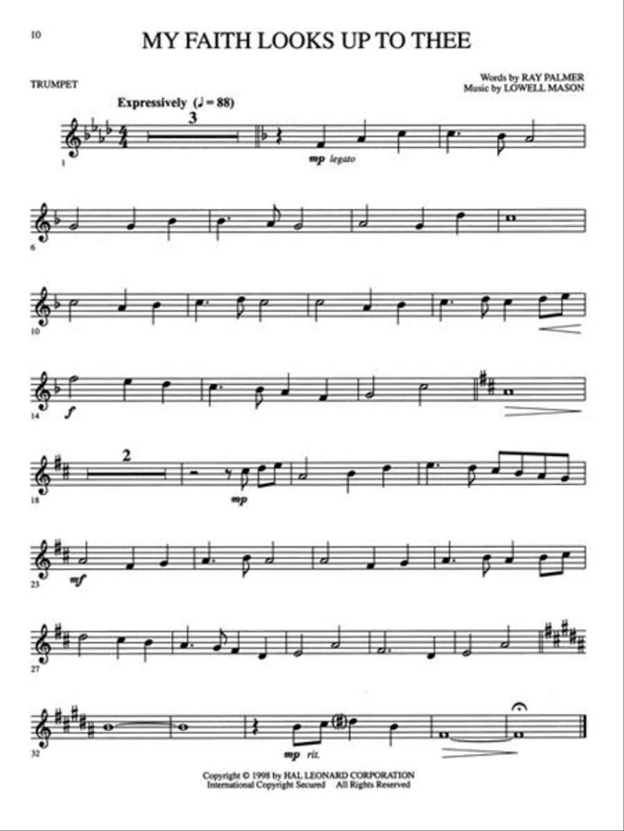 Praise & Worship Hymn Solos Trumpet Solo scores gallery preview page 5