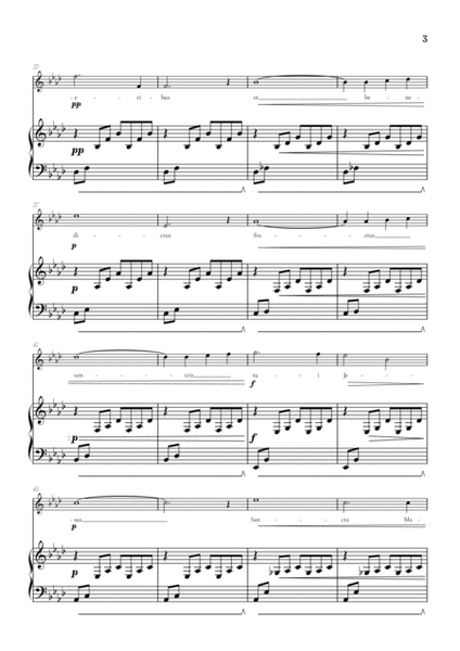 Bach / Gounod Ave Maria in A flat major [Ab] • soprano sheet music with piano accompaniment image number null
