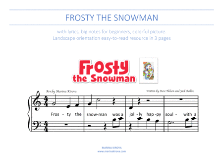 Frosty the Snowman Christmas song big notes image number null