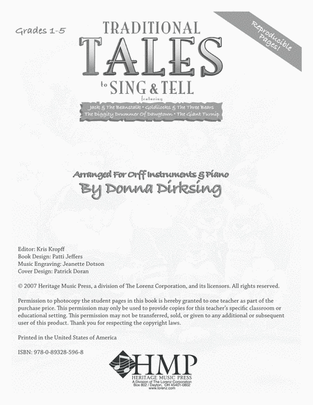 Traditional Tales to Sing and Tell