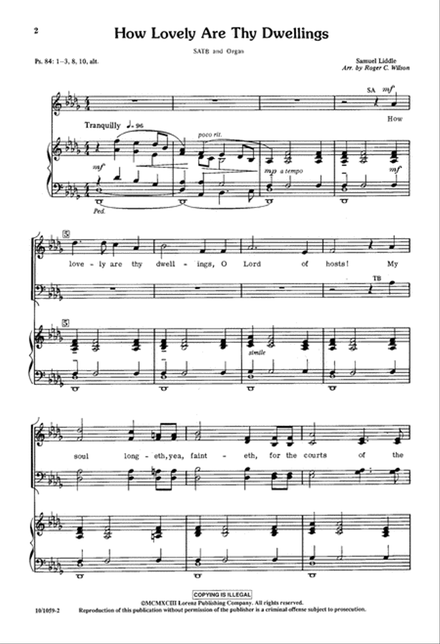 How Lovely are thy Dwellings 4-Part scores gallery preview page 2
