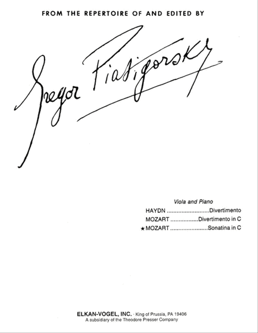 Sonatina In C Major Sonatina In C Major Chamber Music scores gallery preview page 1