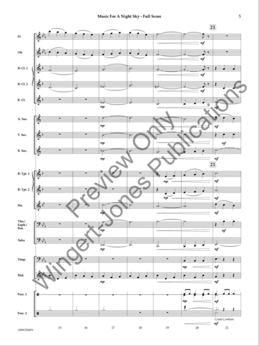 Music for a Night Sky Concert Band scores gallery preview page 6