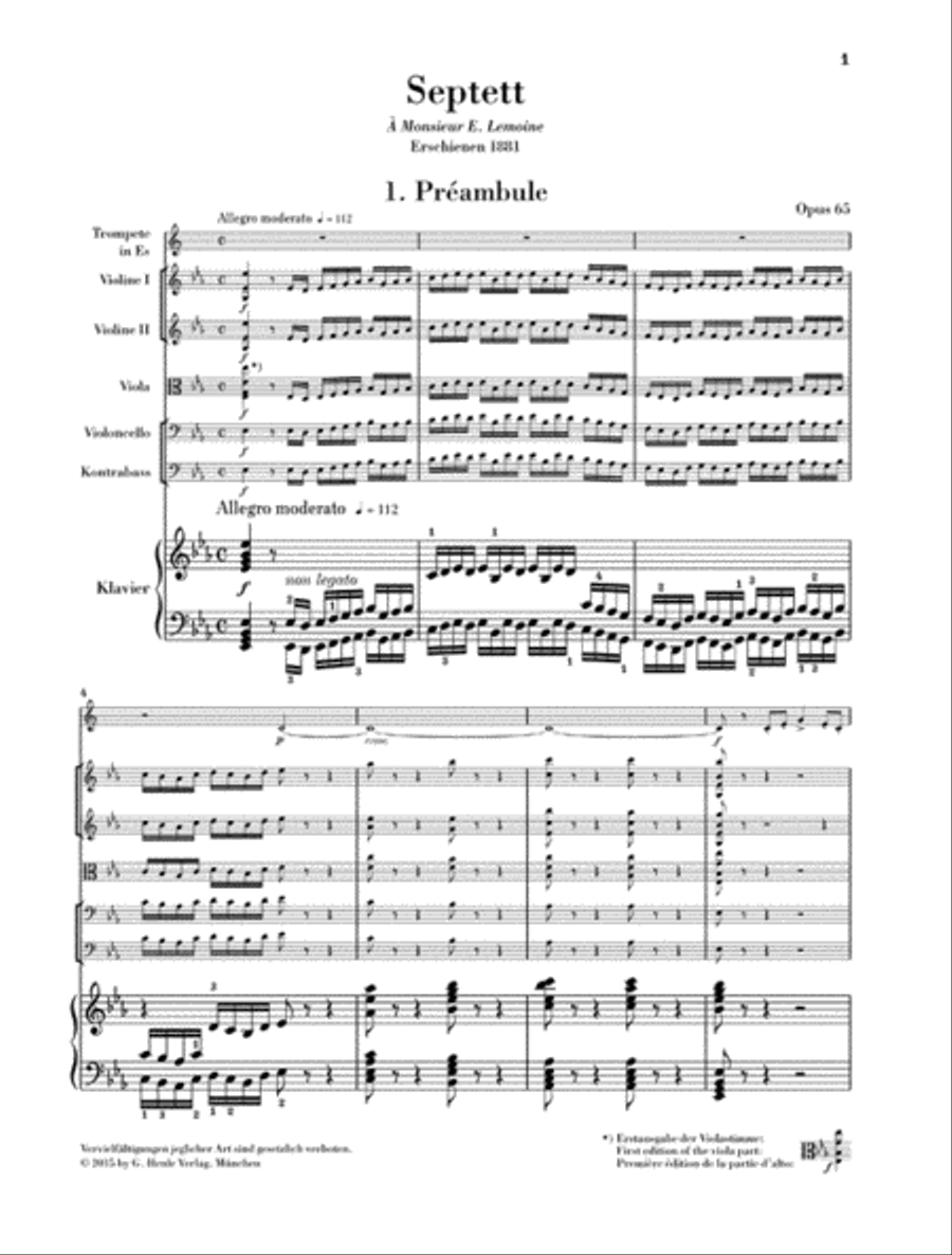 Septet in E-flat Major, Op. 65 Cello scores gallery preview page 2