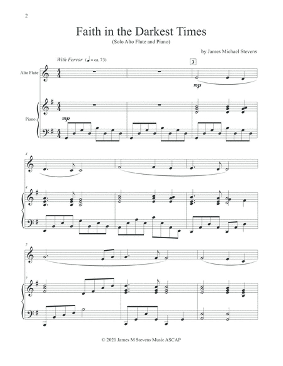 Faith in the Darkest Times - Alto Flute & Piano Flute Solo scores gallery preview page 2