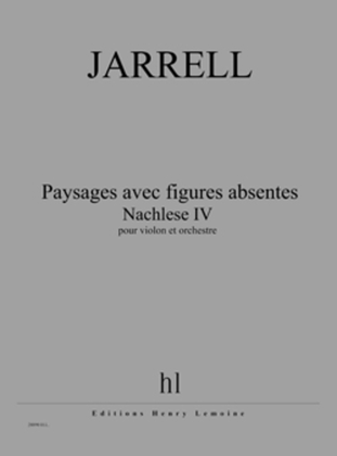 Paysages avec figures absentes - Nachlese IV