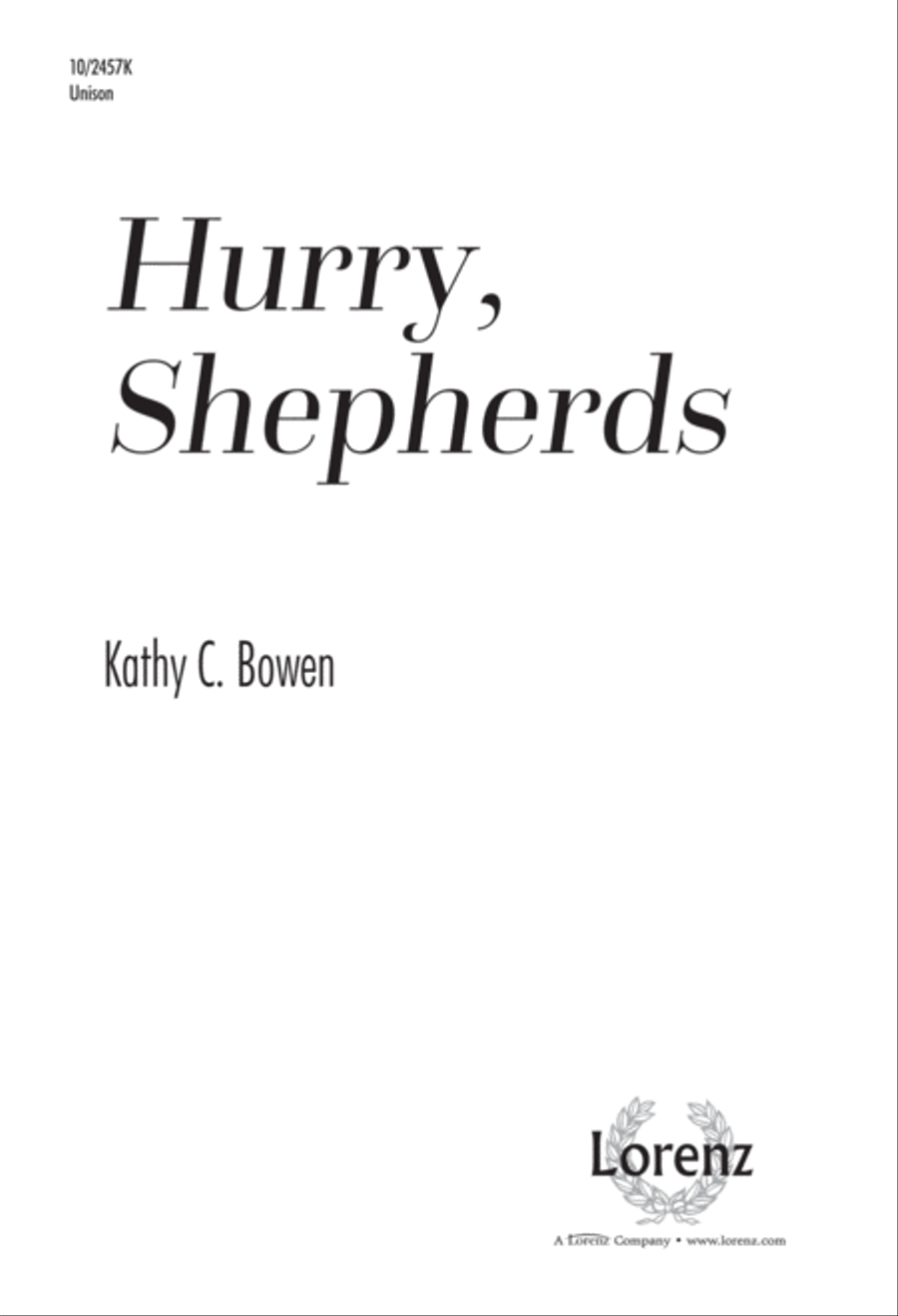 Hurry, Shepherds! Hurry, Shepherds! Unison Choir scores gallery preview page 1