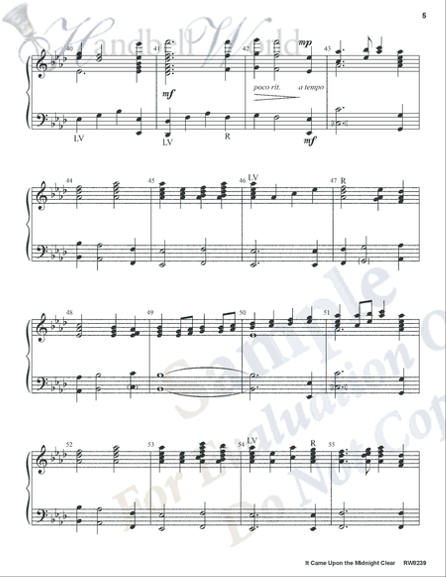 It Came Upon the Midnight Clear 5-Octaves scores gallery preview page 4