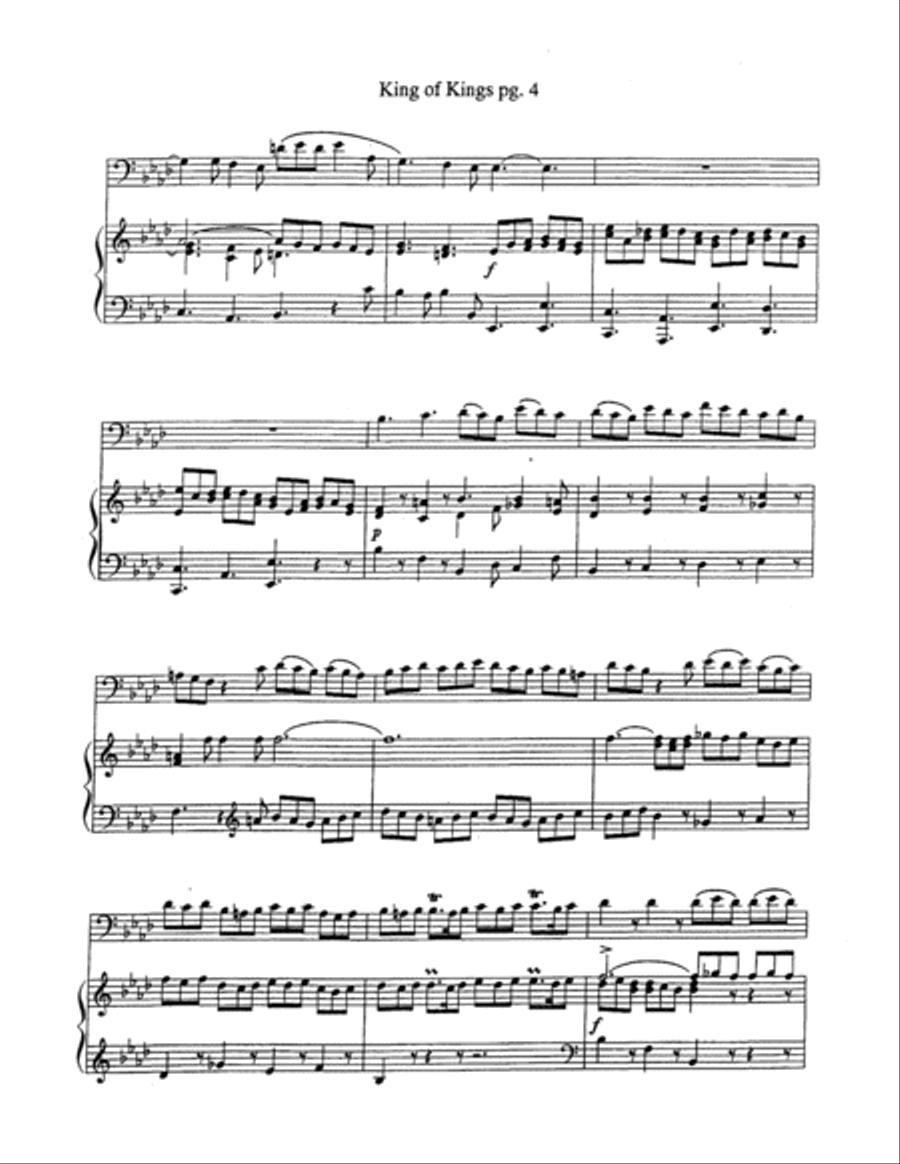 O King of Kings Euphonium scores gallery preview page 5