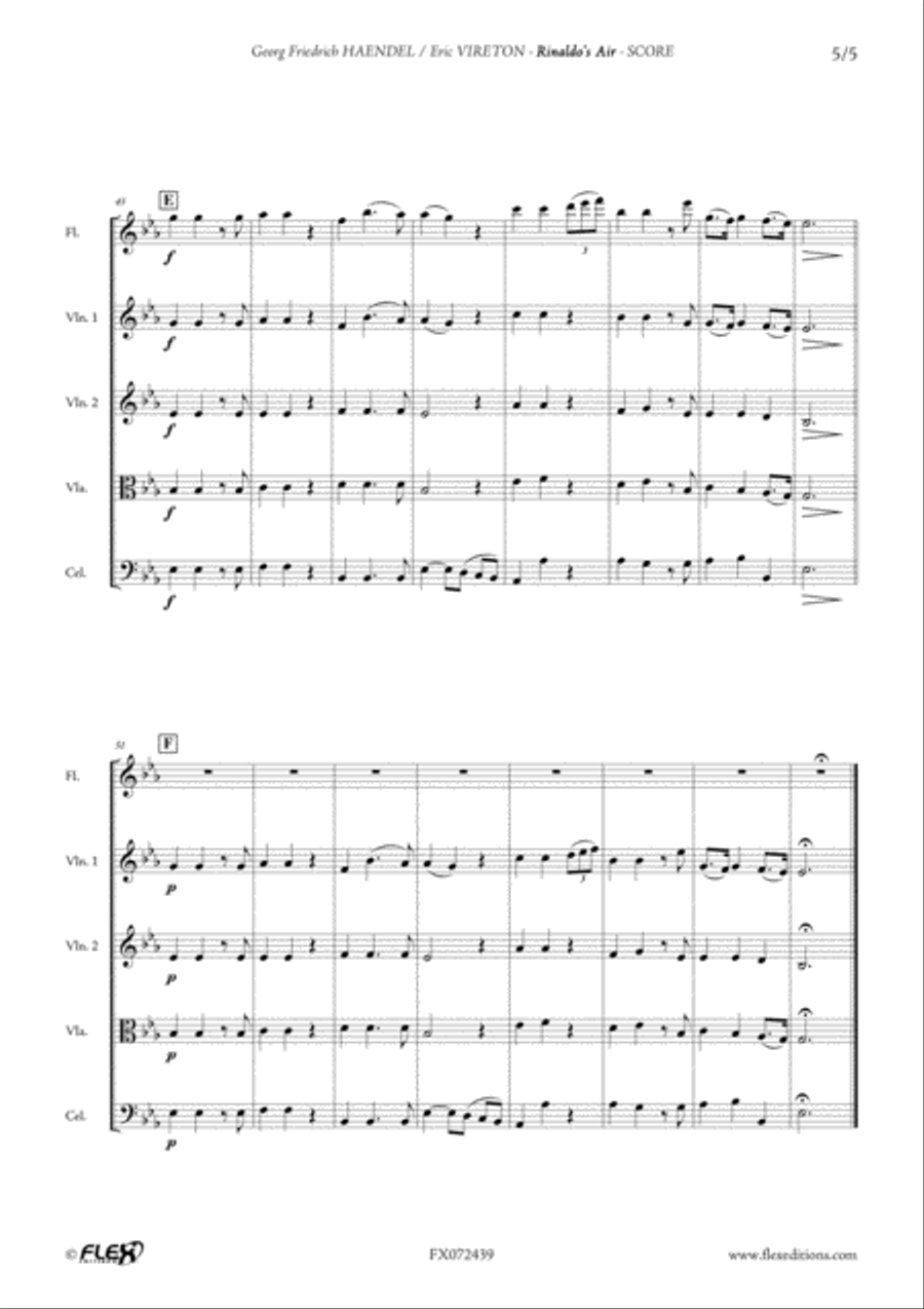 Air de Rinaldo Flute scores gallery preview page 5