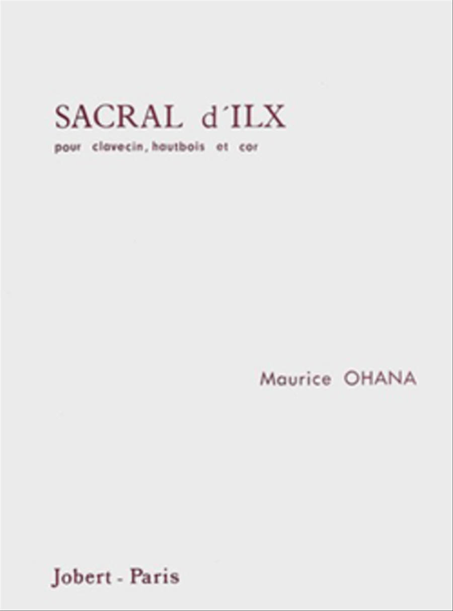 Sacral D'Ilx Sacral D'Ilx Oboe scores gallery preview page 1