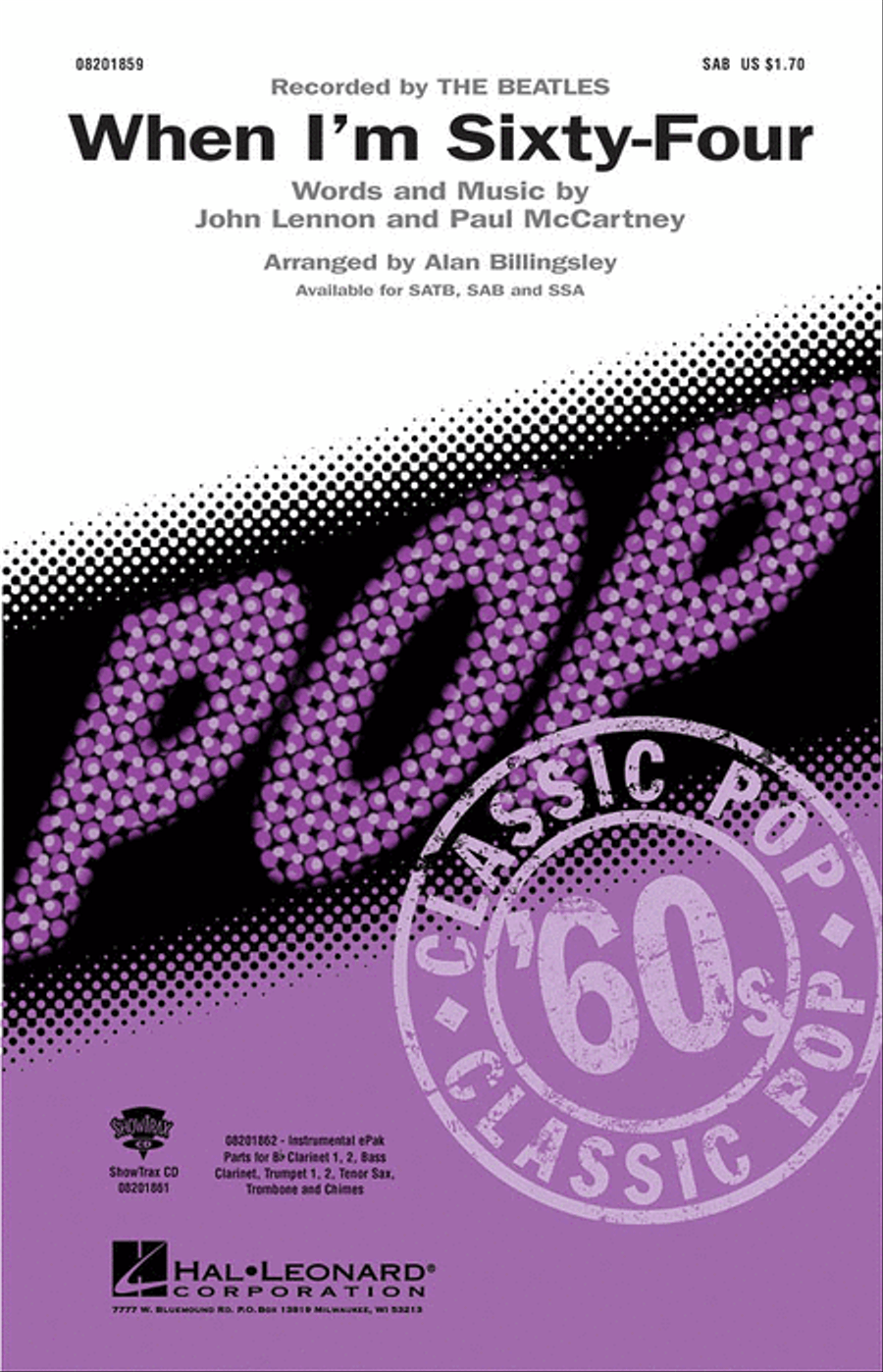 When I'm Sixty-Four 3-Part scores gallery preview page 1