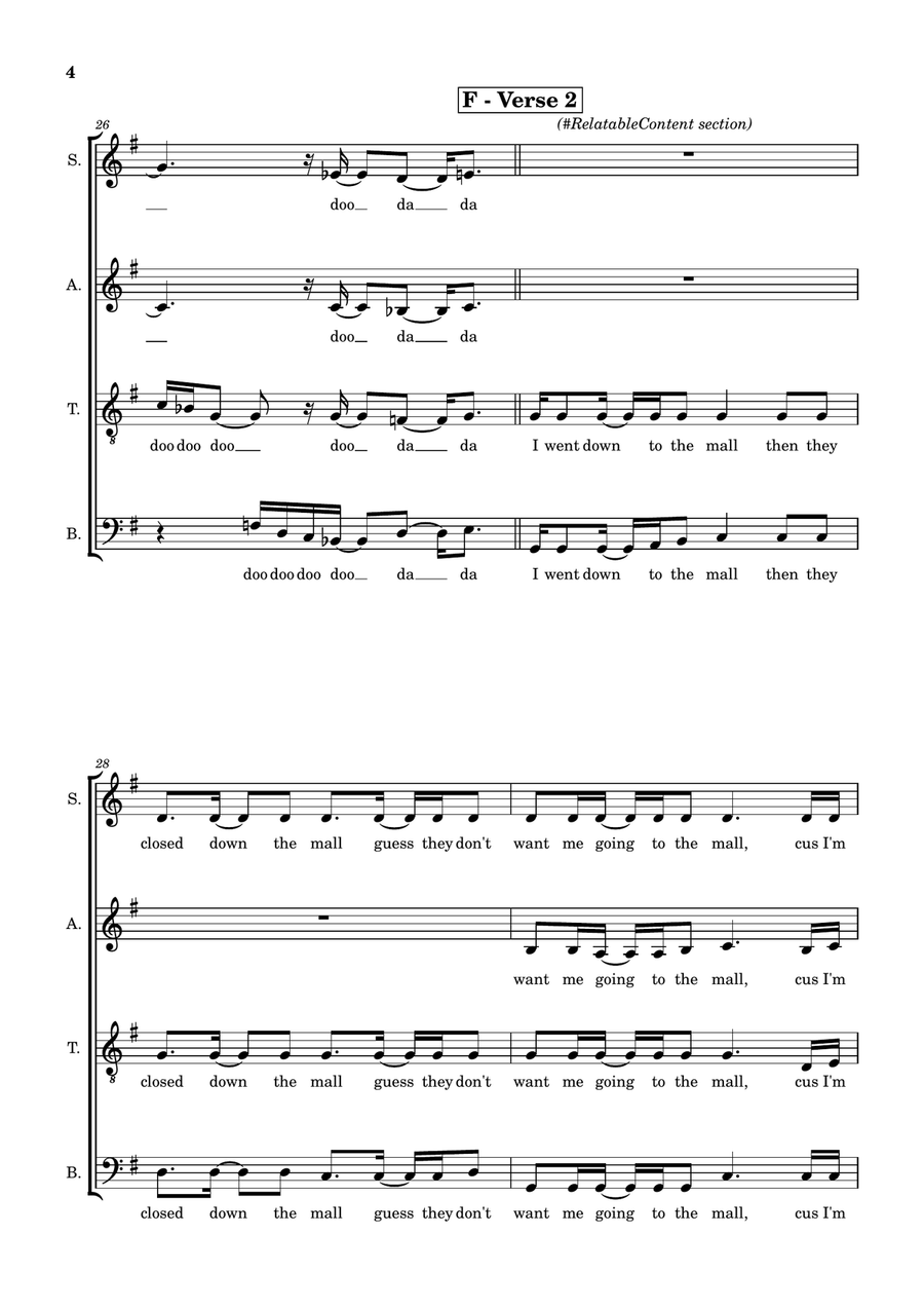 La De Da De Da De Da De Day Oh 4-Part scores gallery preview page 4