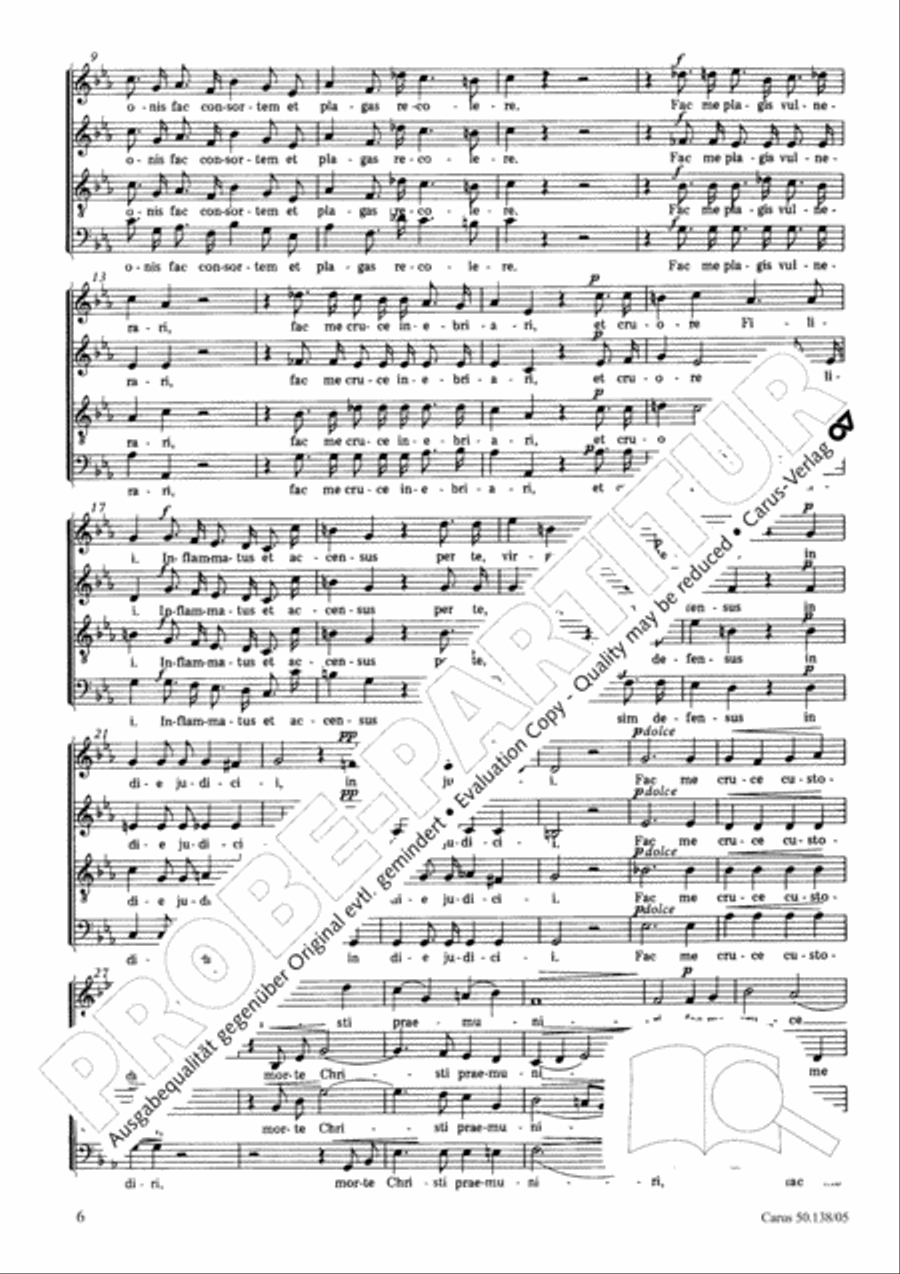 Stabat Mater in G minor 4-Part scores gallery preview page 7