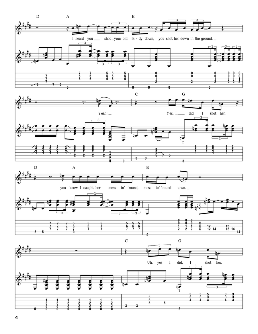 Hey Joe Hey Joe Acoustic Guitar scores gallery preview page 4