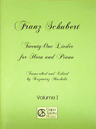 Book cover for Twenty-One Lieder for Horn and Piano - Vol. I