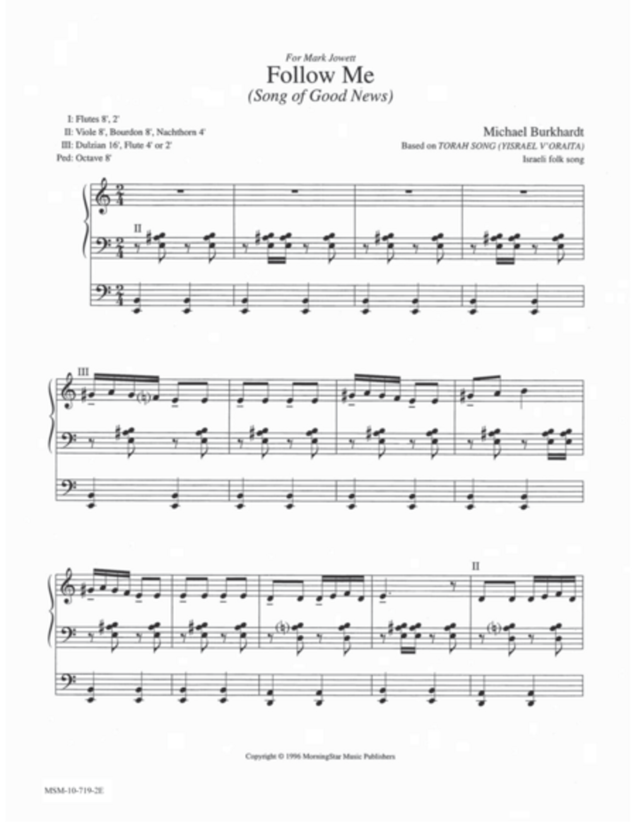Follow Me Organ scores gallery preview page 1