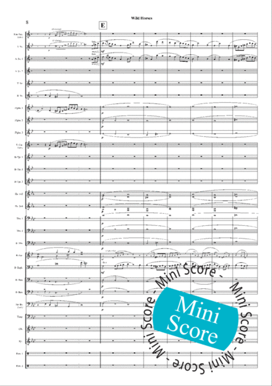 Wild Horses Fanfare Band scores gallery preview page 14