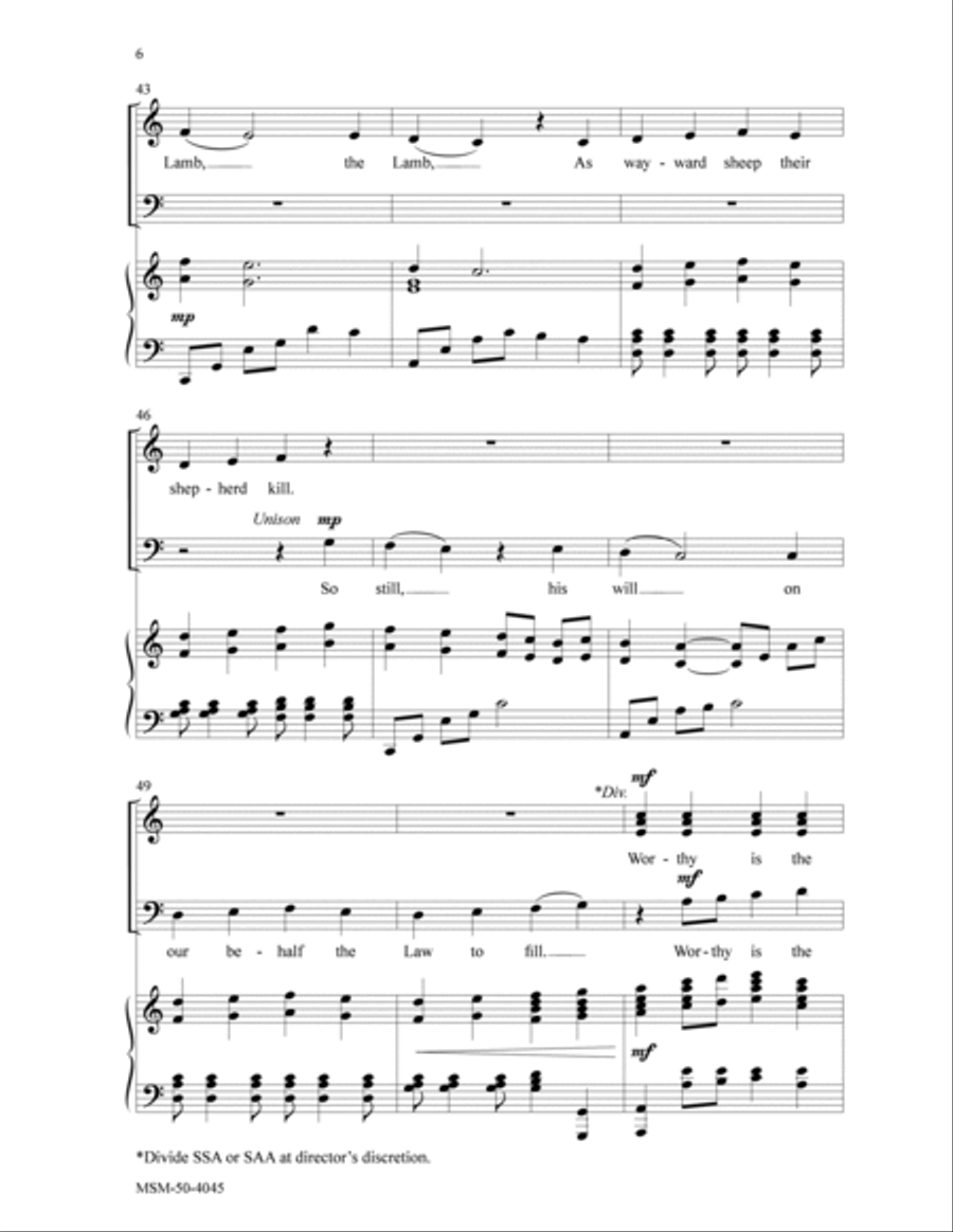 The Lamb 4-Part scores gallery preview page 5