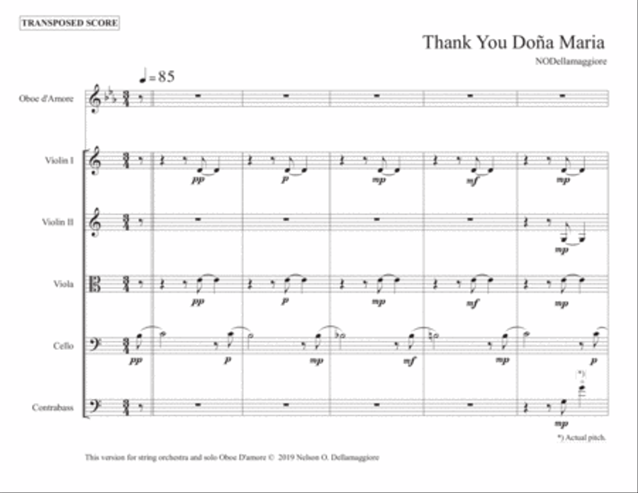 Thank You Doña Maria (Score & MP3) String Orchestra scores gallery preview page 2
