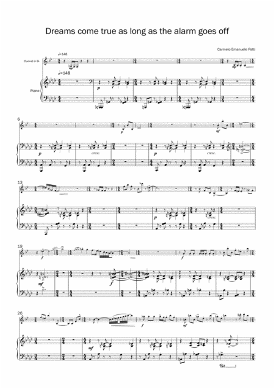 Dreams Come True As Long As the Alarm Goes Off Woodwind Duet scores gallery preview page 2