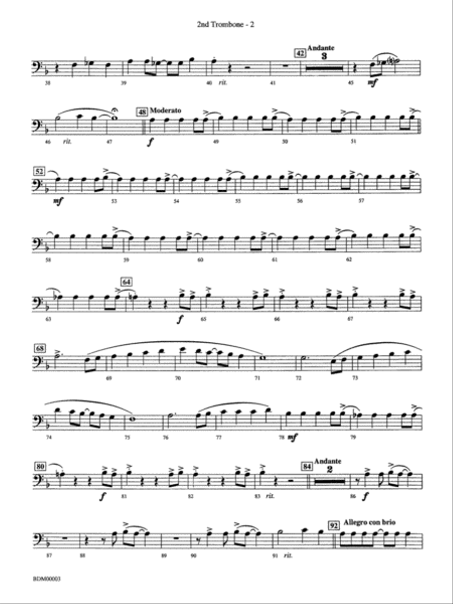 Overture de Argentina: 2nd Trombone Concert Band scores gallery preview page 2