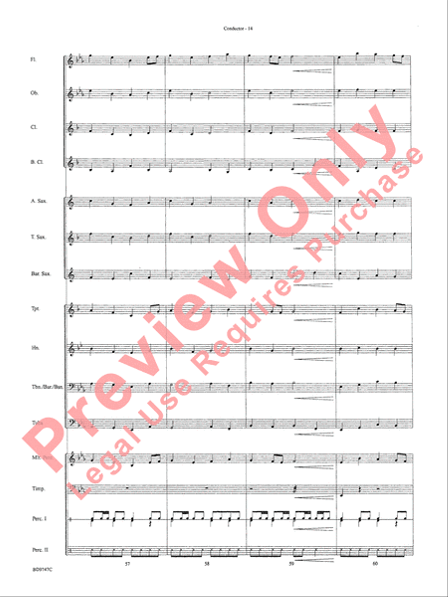 The Torch Burns Bright Concert Band scores gallery preview page 17