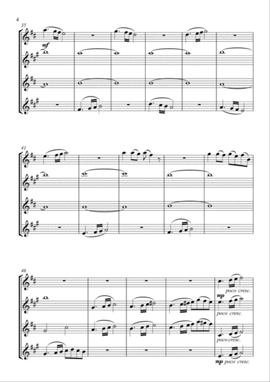 Ruach (Air in Motion) for Saxophone Quartet Saxophone Quartet scores gallery preview page 4