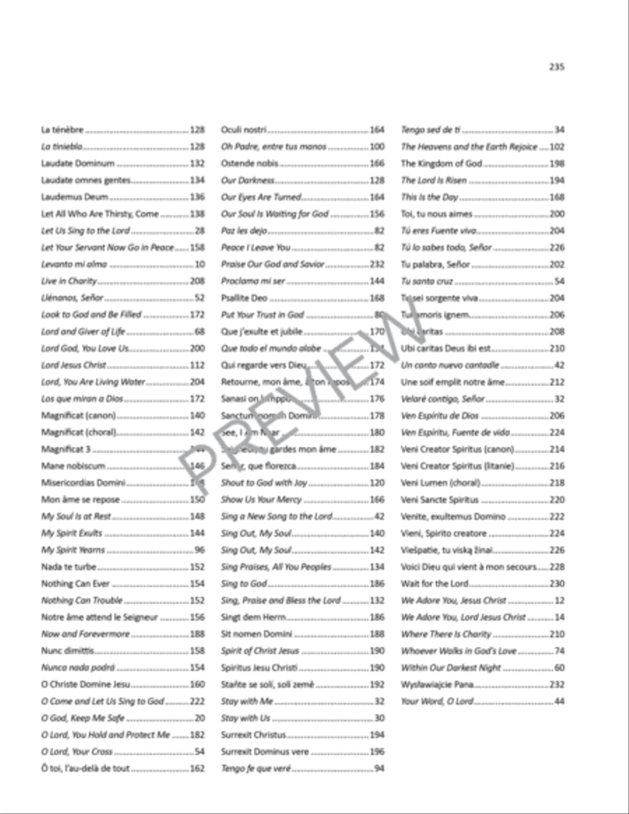 Songs from Taize Piano Accompaniments Choir scores gallery preview page 4