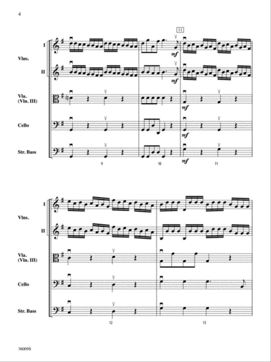 Concerto in G Major (from the Concerto for Two Mandolins): Score String Orchestra scores gallery preview page 4