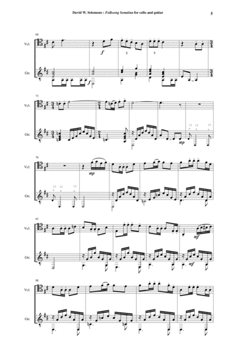 David Warin Solomons: Folksong Sonatina for cello and guitar image number null