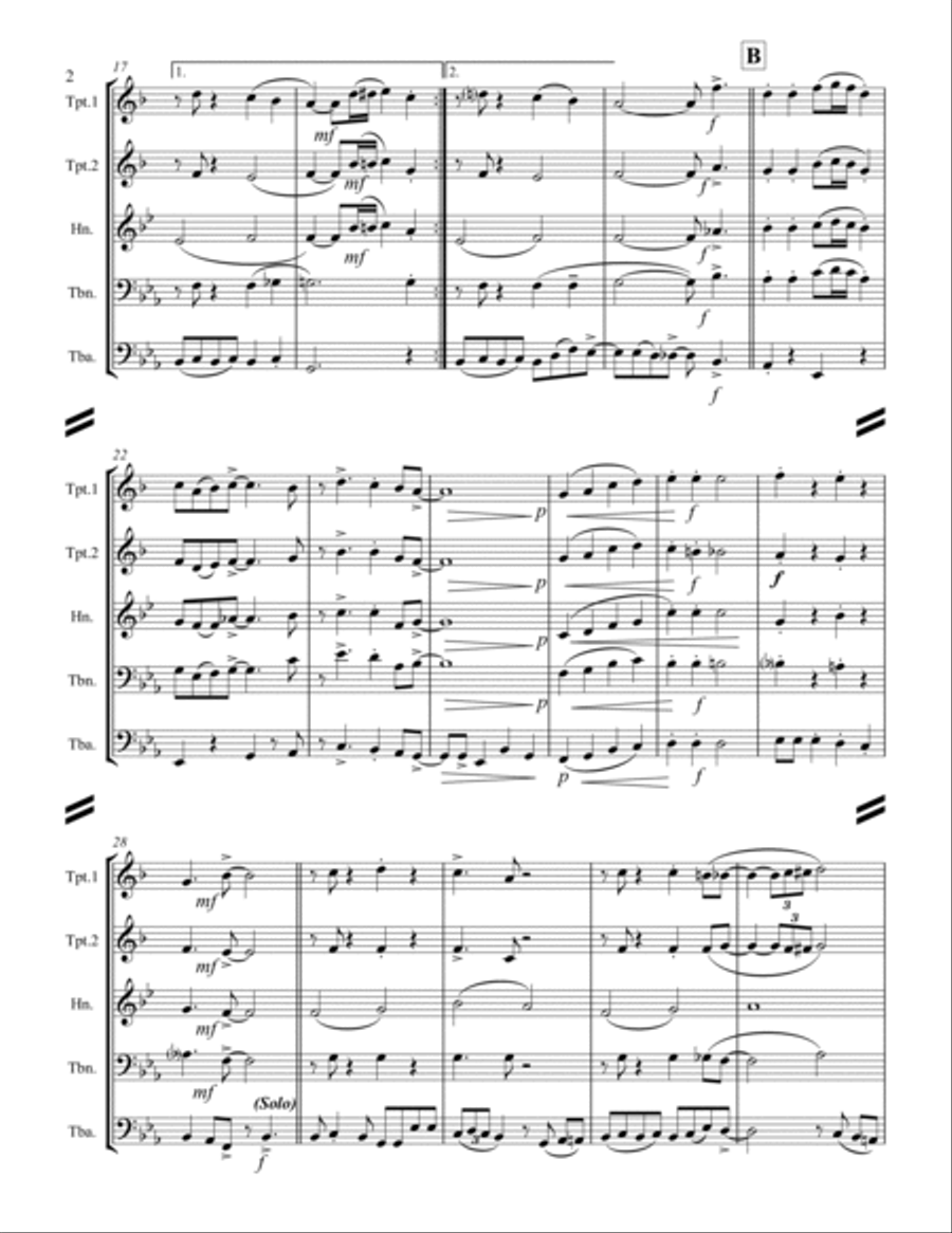 Rudolph The Red-nosed Reindeer Brass Ensemble scores gallery preview page 3