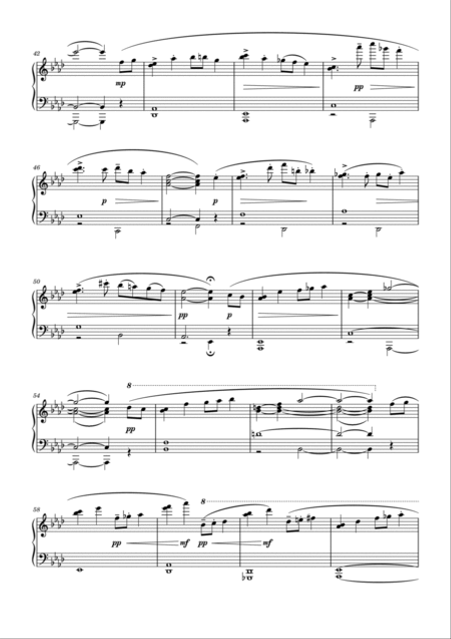 Drifting Piano Solo scores gallery preview page 3