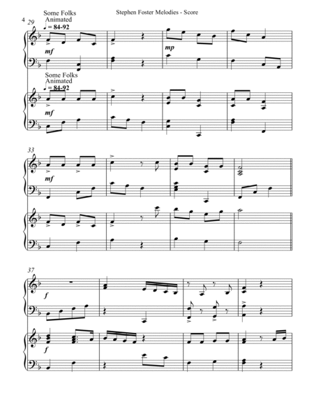 Stephen Foster Melodies, Harp Duet by Stephen Foster Celtic Harp - Digital Sheet Music